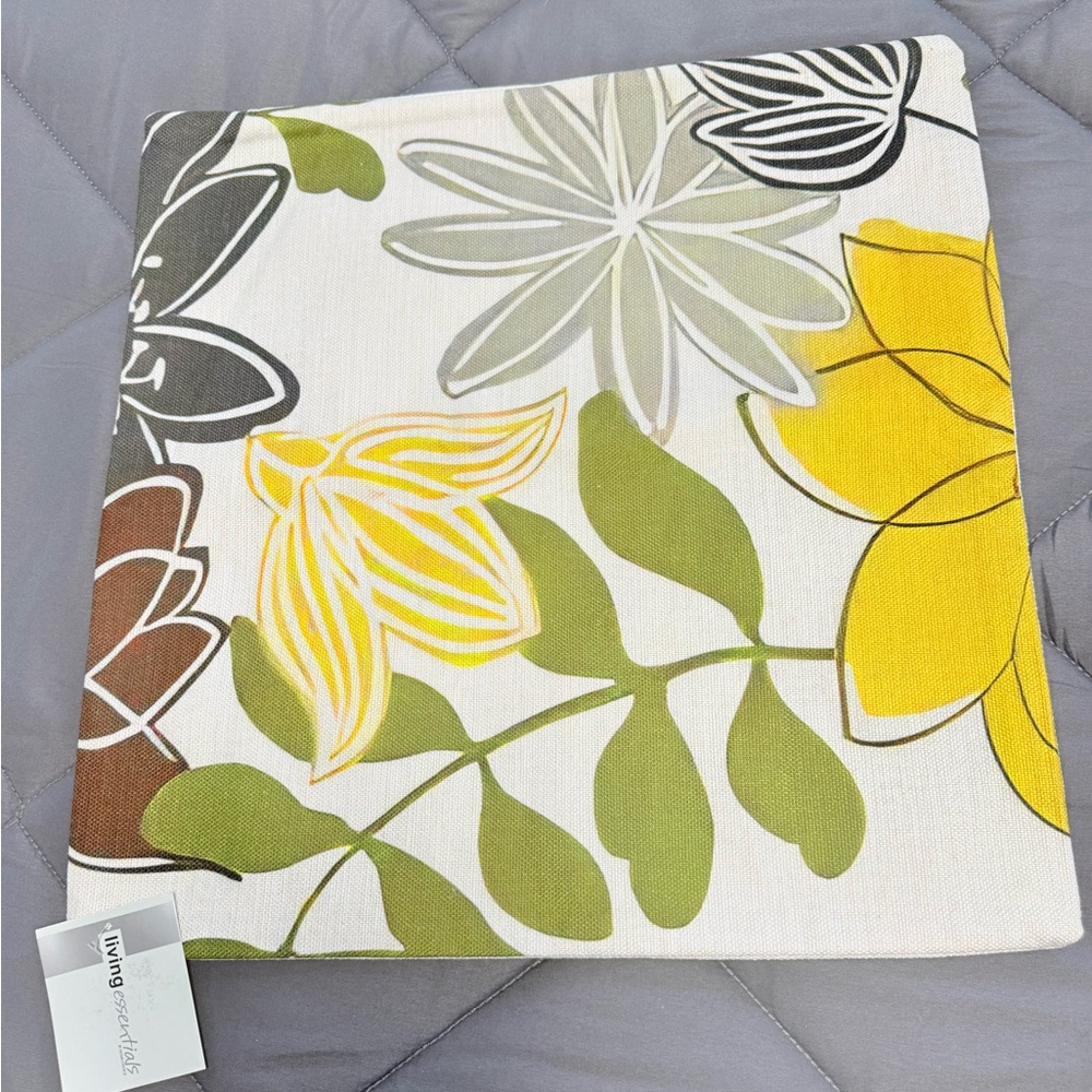 Floral Cushion Cover with Tag